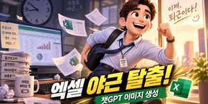 챗GPT 이미지 생성 기능으로 저작권 프리 썸네일을 1분 만에 만드는 모습