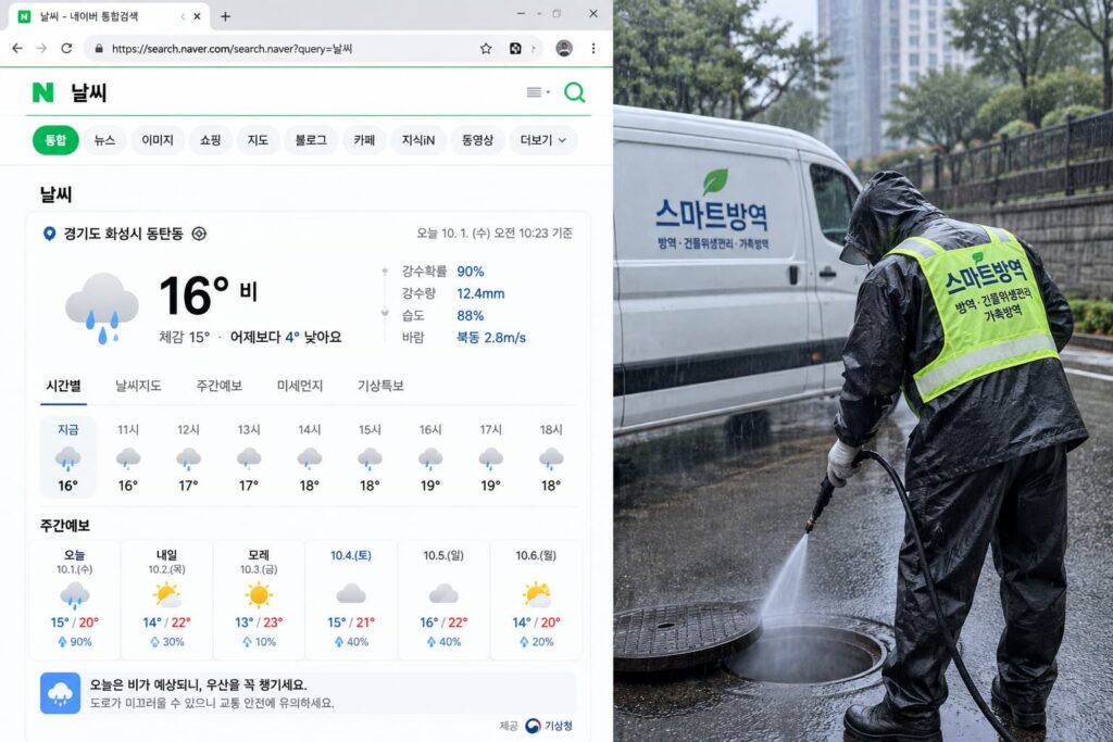 파이썬 웹 크롤링 기초 방역 날씨 검색