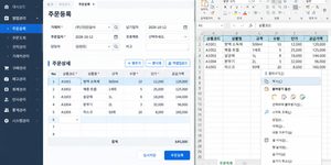 파이썬 매크로 만들기 전 엑셀 수기 입력을 해야 했던 사내 ERP 프로그램 창
